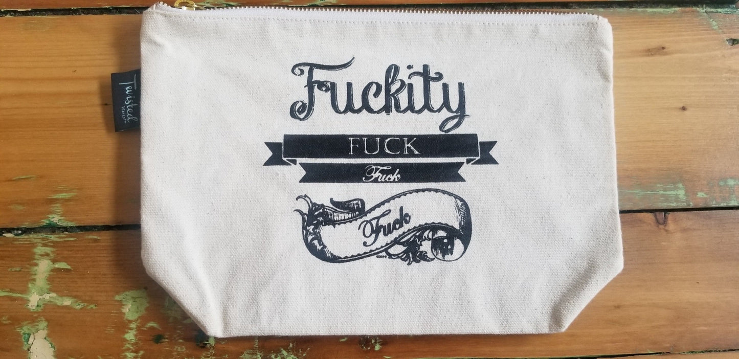 Assortment of funny cosmetic bags