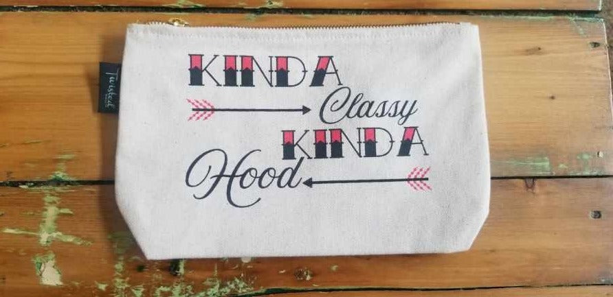 Assortment of funny cosmetic bags