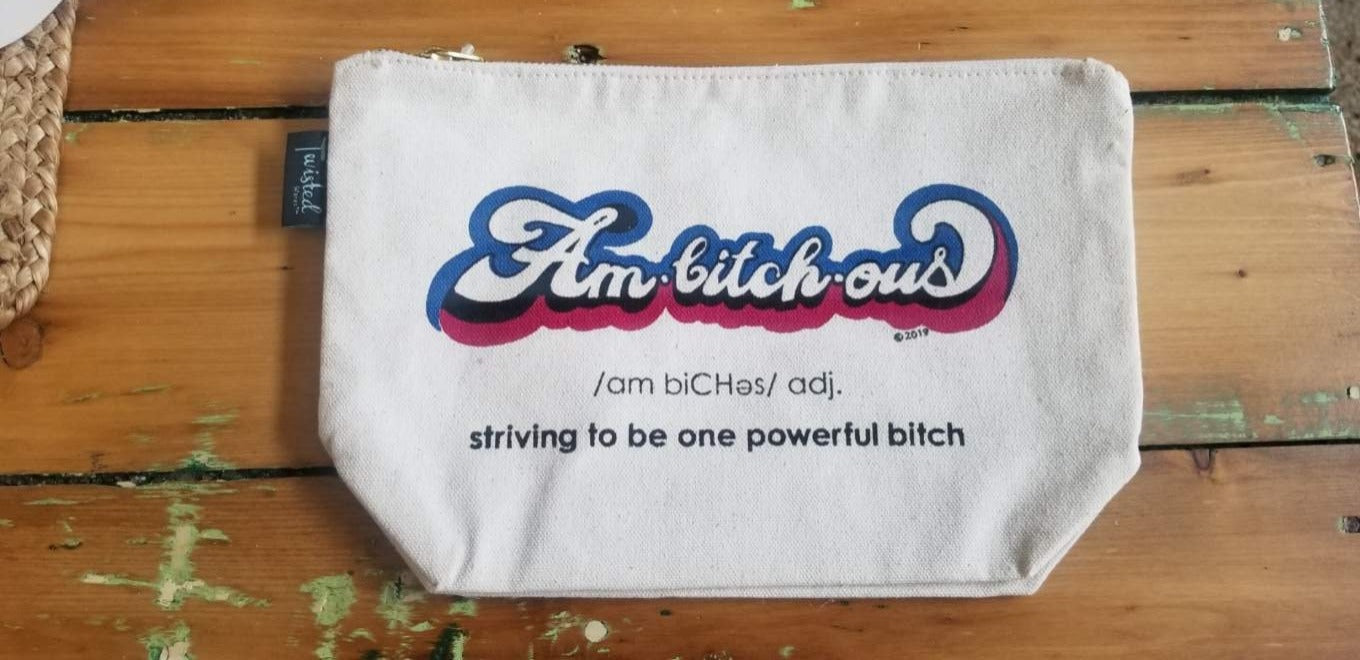Assortment of funny cosmetic bags