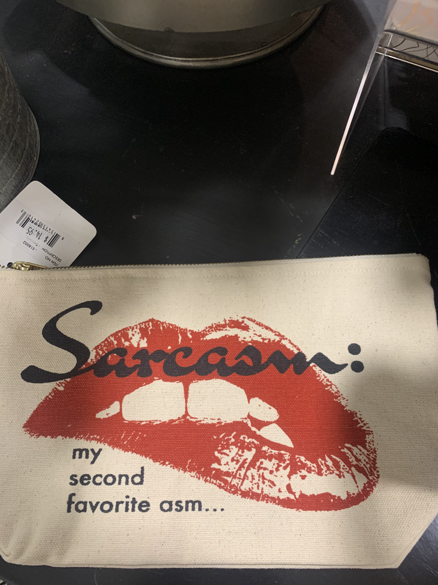Assortment of funny cosmetic bags