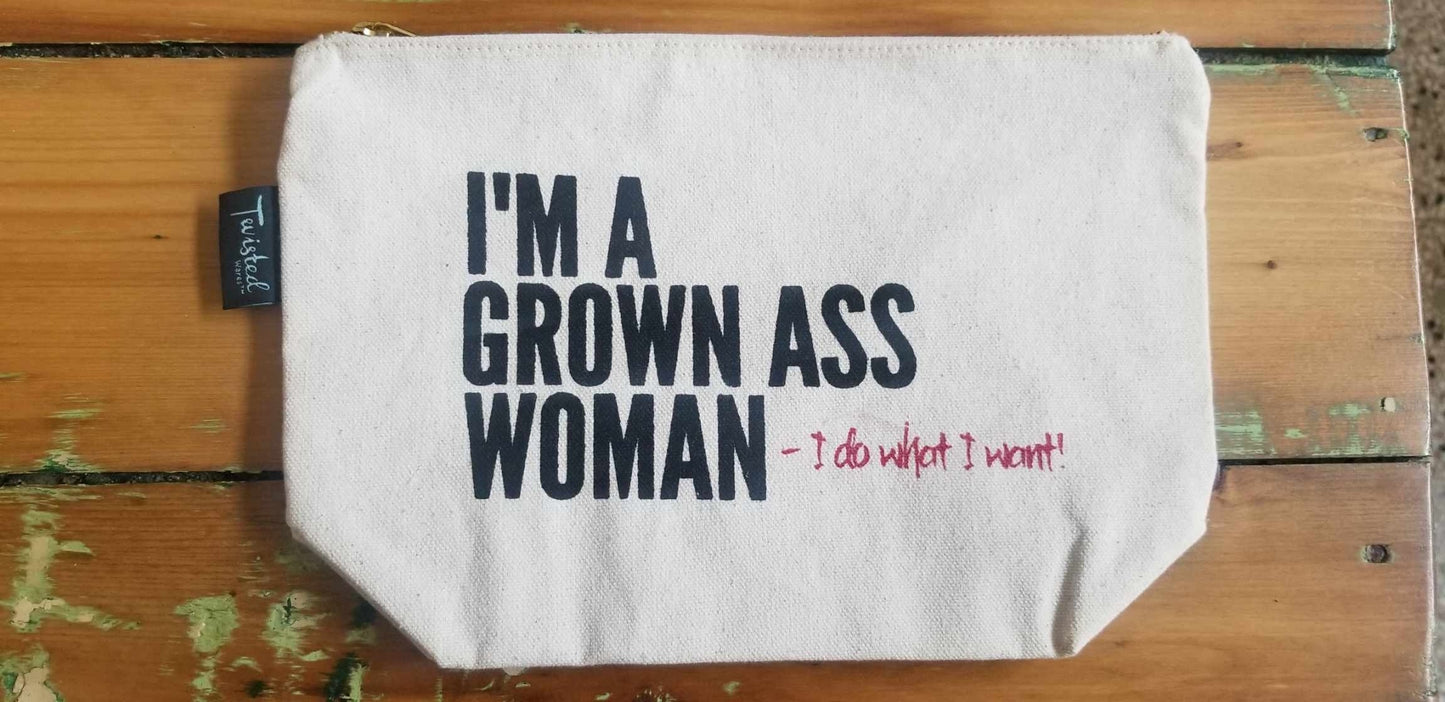 Assortment of funny cosmetic bags