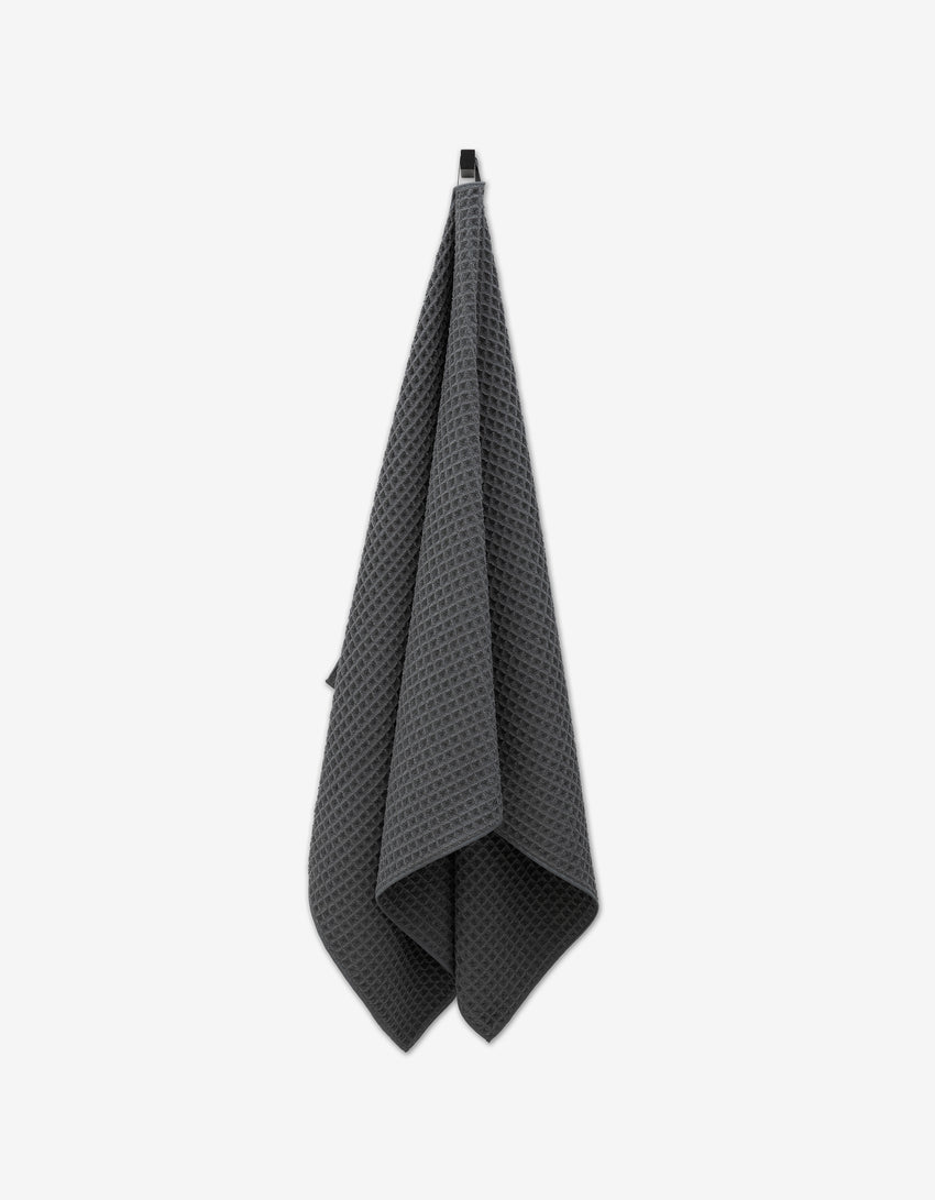 Waffle Bath Towel - Charcoal