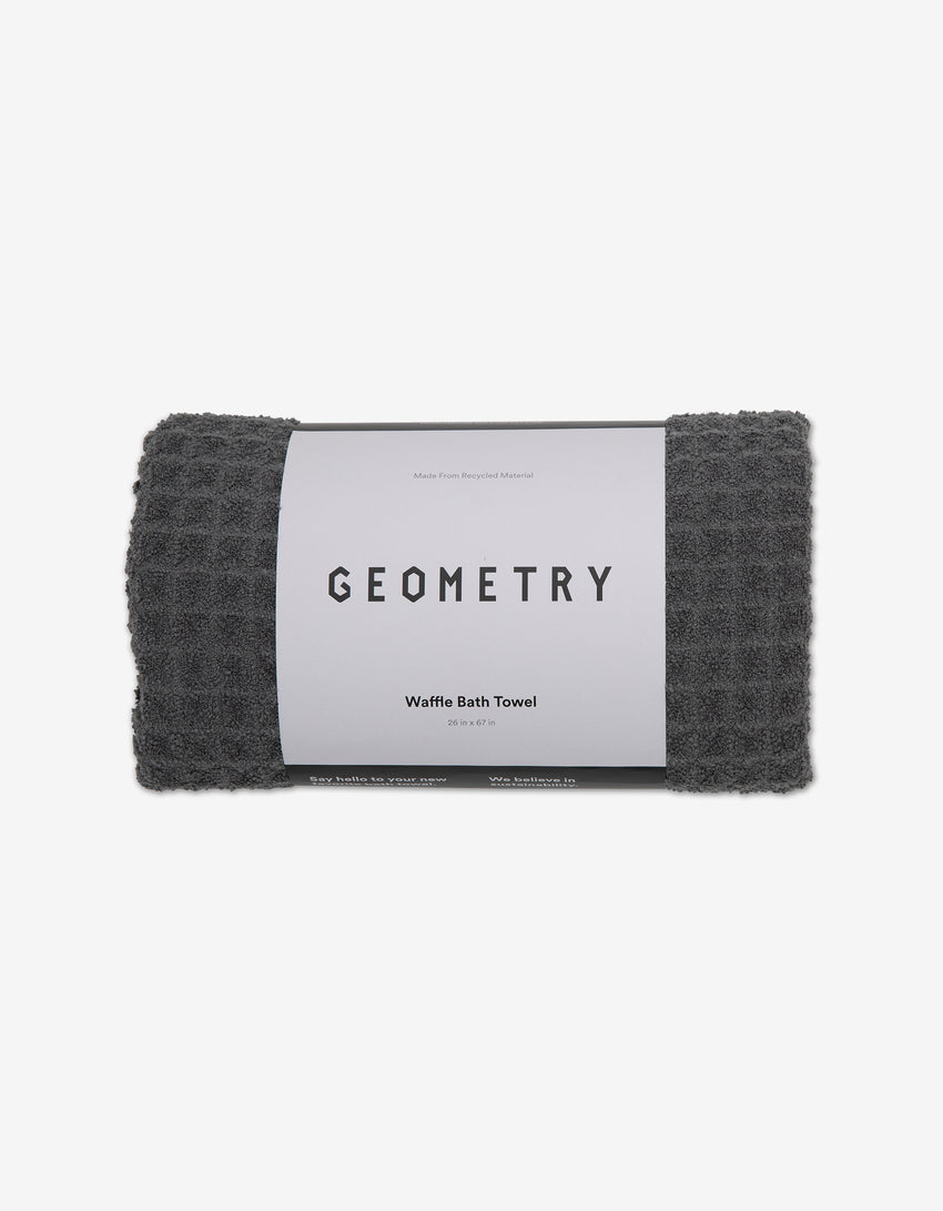Waffle Bath Towel - Charcoal