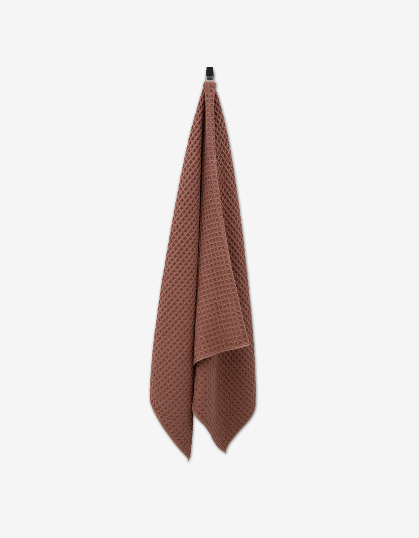 Waffle Bath Towel - Dusty Rose