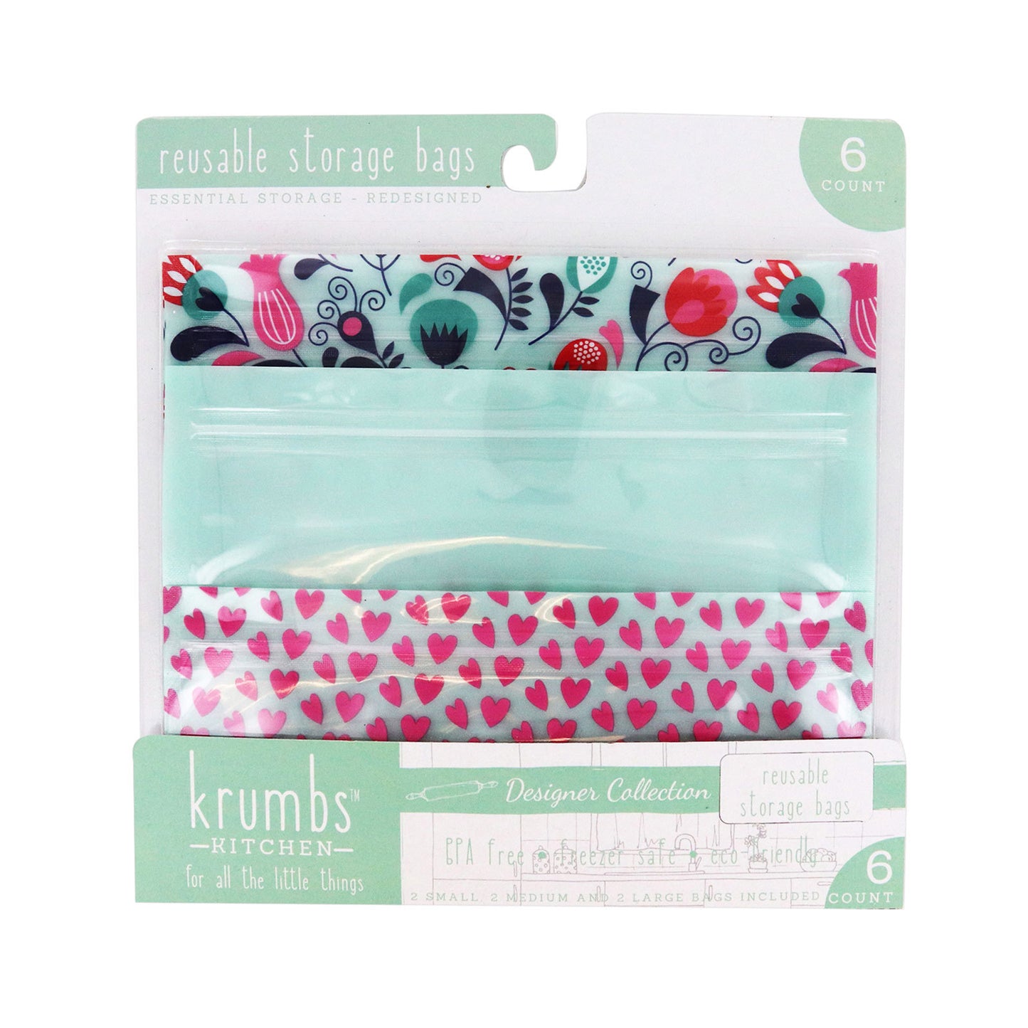 Krumbs Kitchen Designer Reusable Storage Bags