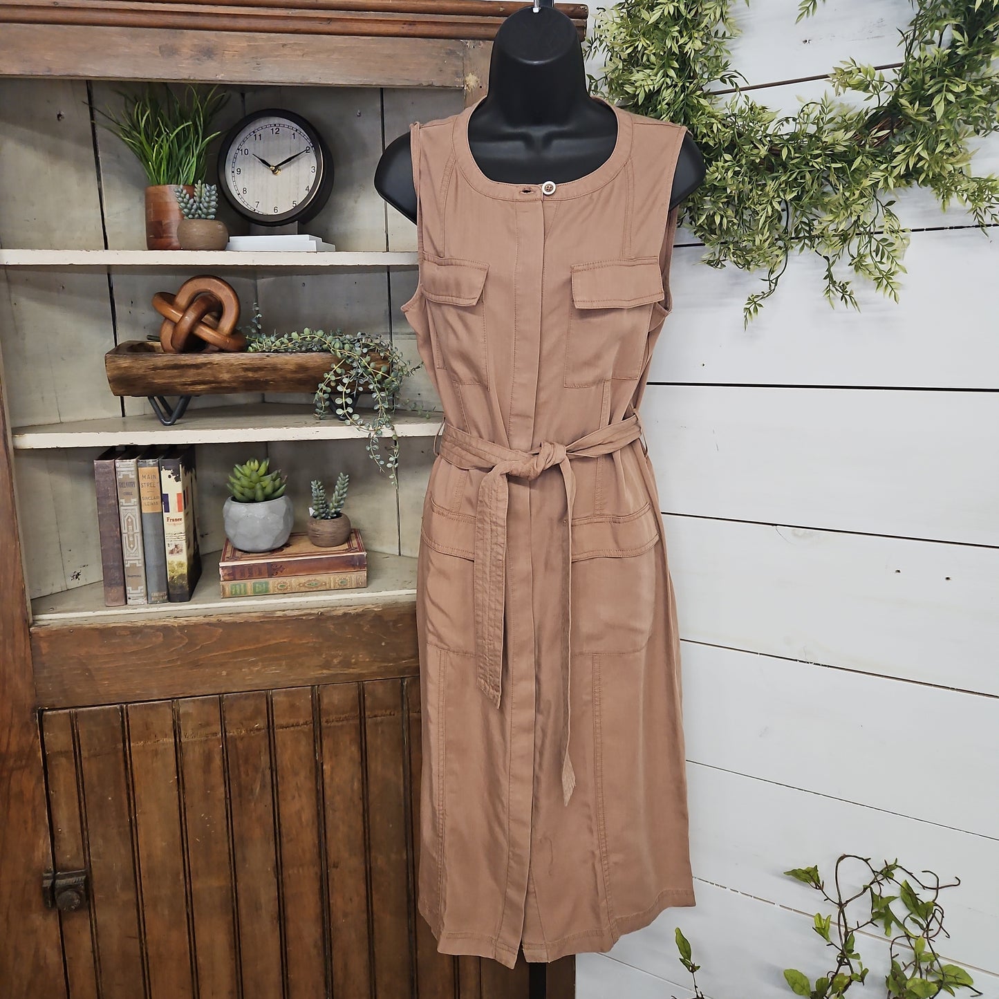 RENUAR WOVEN DRESS WALNUT