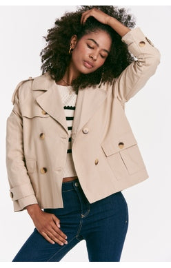 Vega Cropped Trench Coat