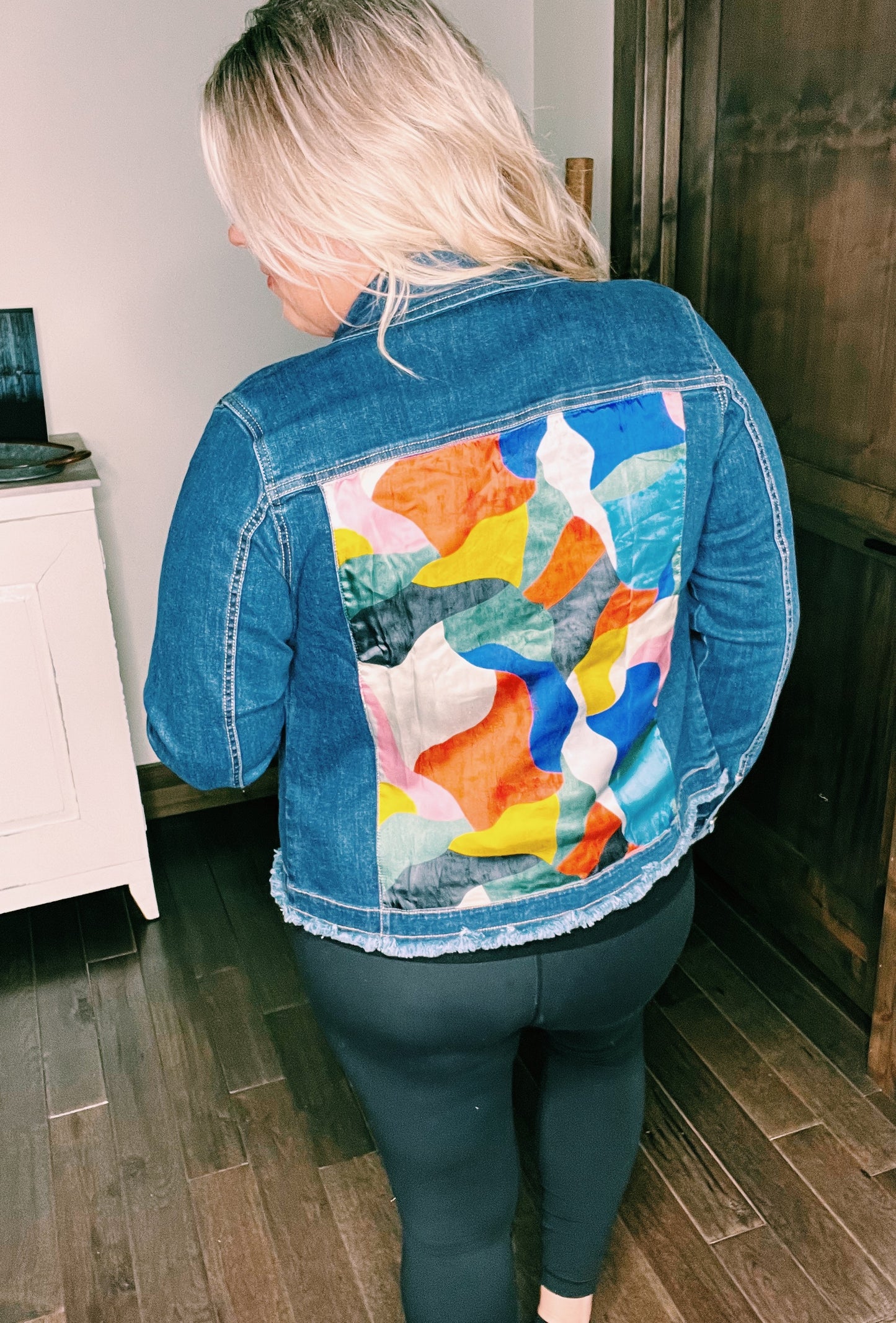 Abstract Denim Jacket