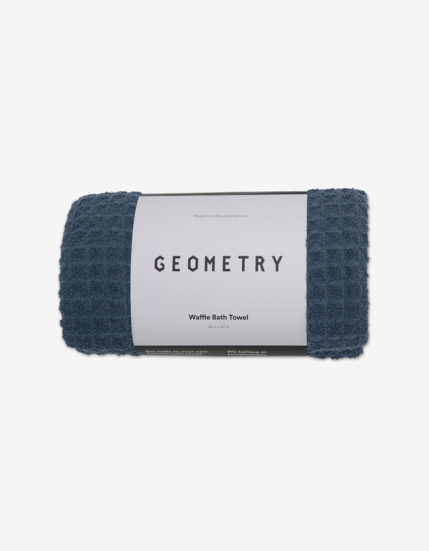 Waffle Bath Towel - Midnight Blue