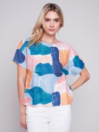 Printed Dolman Top