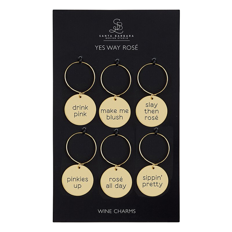 Wine Charm Set - Yes Way Rose