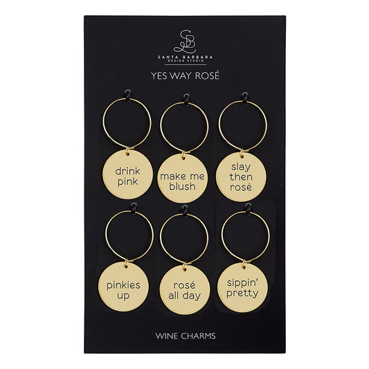 Wine Charm Set - Yes Way Rose