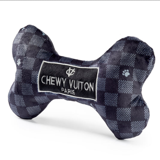 Black Checker Chewy Vuiton Bone