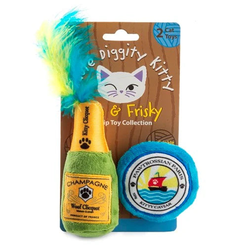 Kitty Clicquot (Bottle & Caviar) Catnip Toys