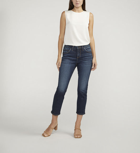 Ruby Mid Rise Straight Crop Jeans