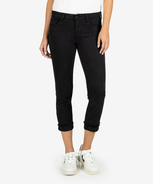 Amy Mid Rise Crop Straight Leg Pant