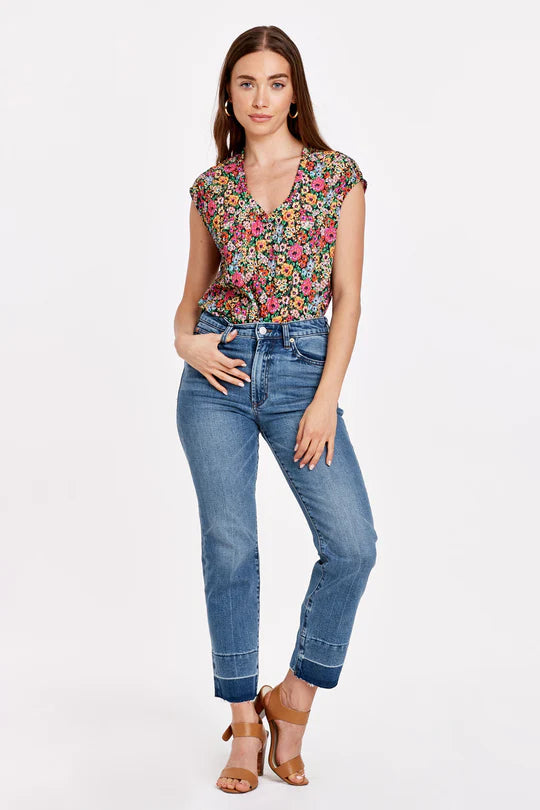 Frankie Super High Rise Cropped Straight Jeans