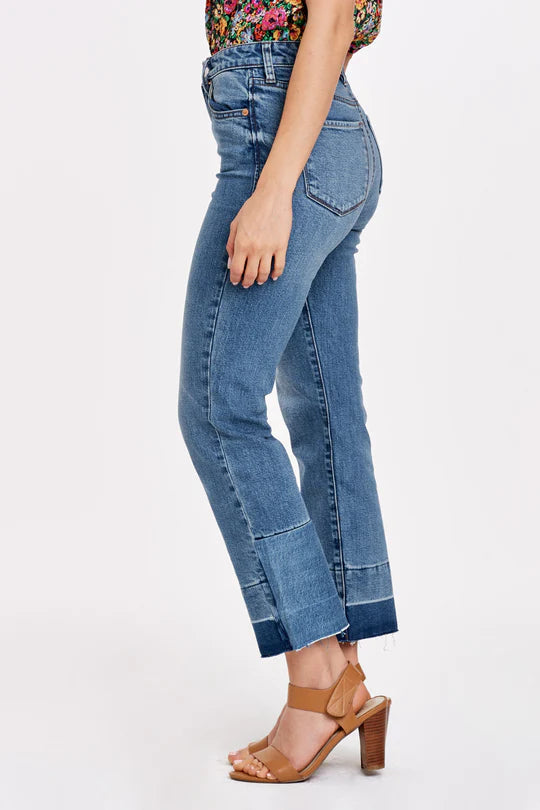 Frankie Super High Rise Cropped Straight Jeans