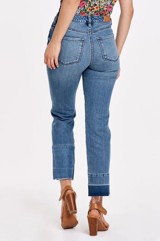 Frankie Super High Rise Cropped Straight Jeans