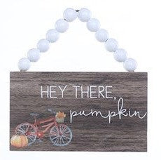 Rectangle Fall Hanging Sign with Beads