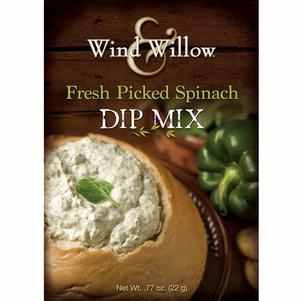 A Wind & Willow best seller. For a fun presentation, fill a hollowed round loaf of bread and use bread pieces for dipping. Scrumptious!  Combine with 1 cup mayo and 1 cup sour cream for approximately 2 cups prepared dip.  