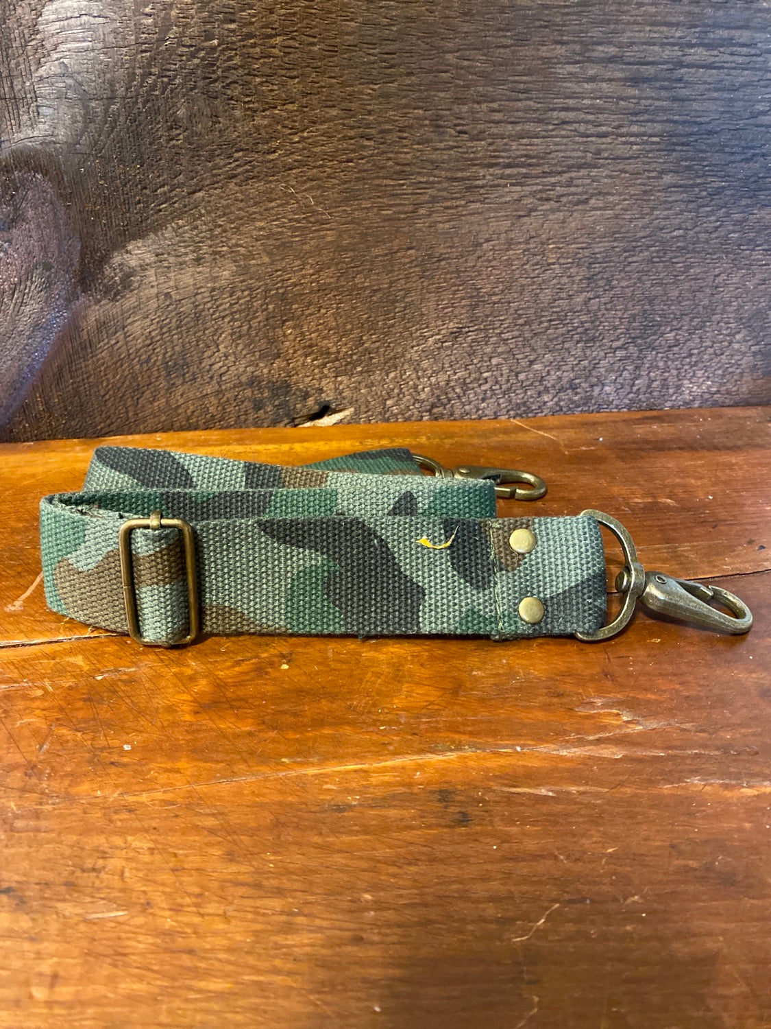 Camo canvas bag strap