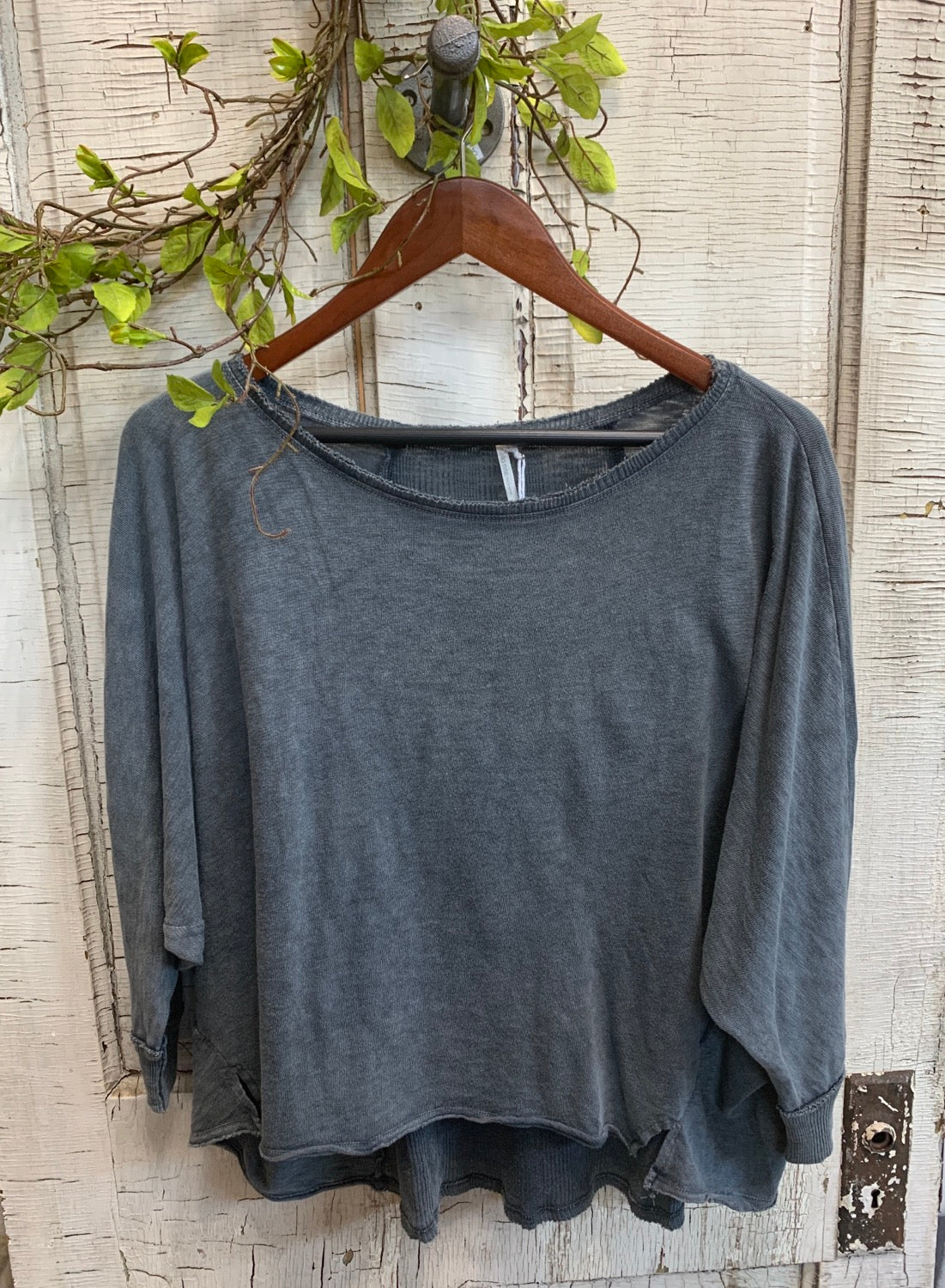 Dark gray top